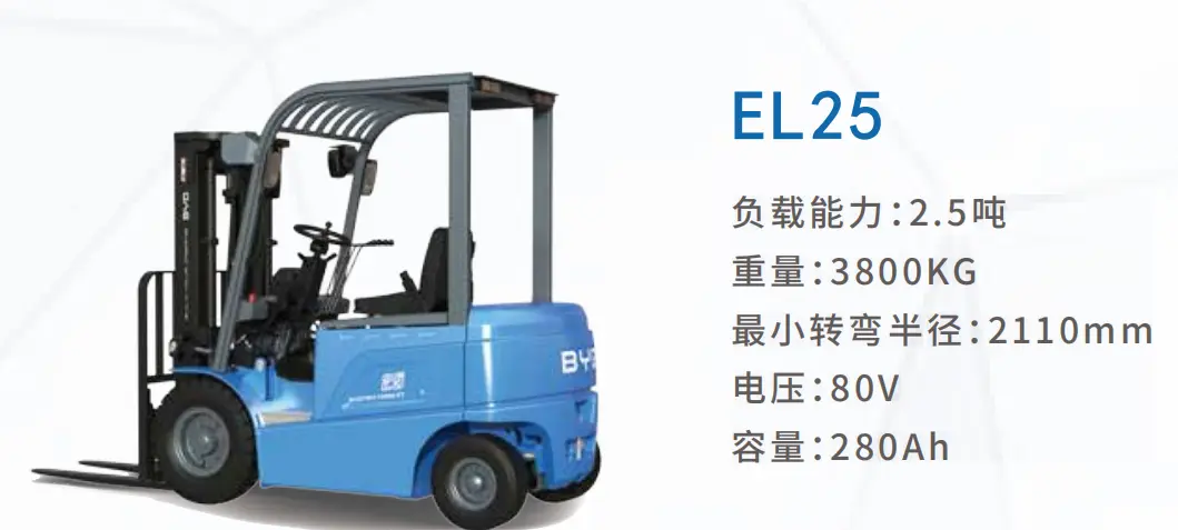 2.5 Ton Electric Forklift Lithium Battery Balance Forklift EL Pro25MAX