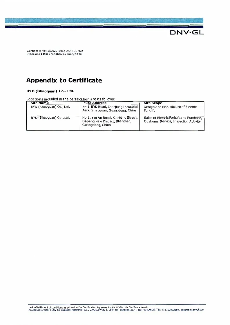 품질 관리 시스템 인증서 - ISO9001:2015GBT19001-2016 (영어)(그림1)
